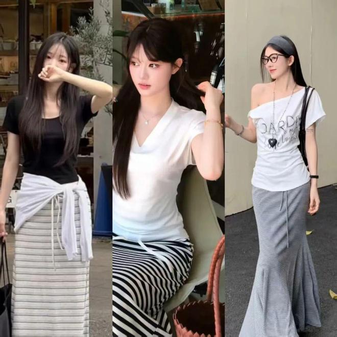 焦点娱乐登录:夏天裙子千万别买重复,看看这几款条纹裙,舒适高级又有个性