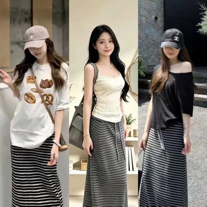 焦点娱乐登录:夏天裙子千万别买重复,看看这几款条纹裙,舒适高级又有个性